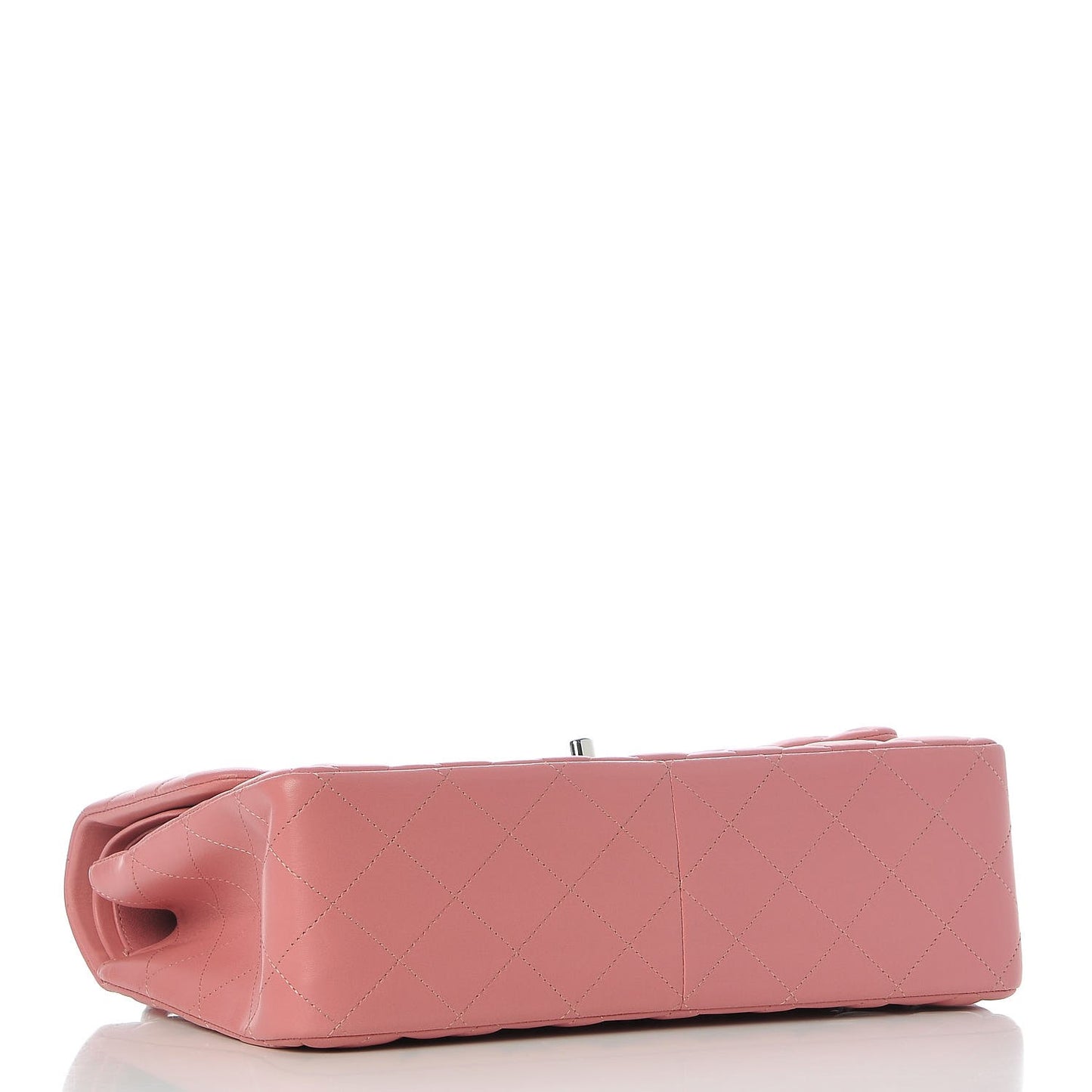 Lambskin Quilted Jumbo Double Flap Pink