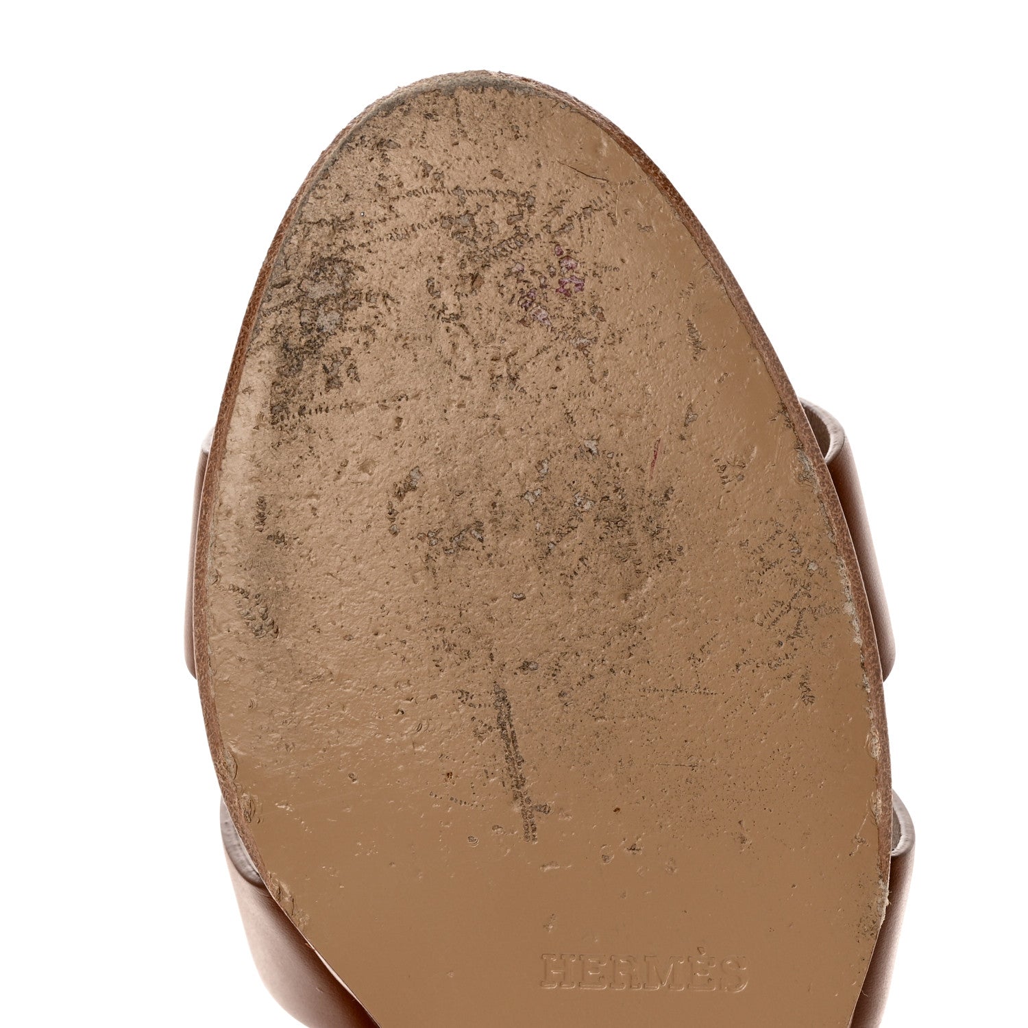Hermes Calfskin Legend Wedge Sandals 38.5 Gold 15 of 18