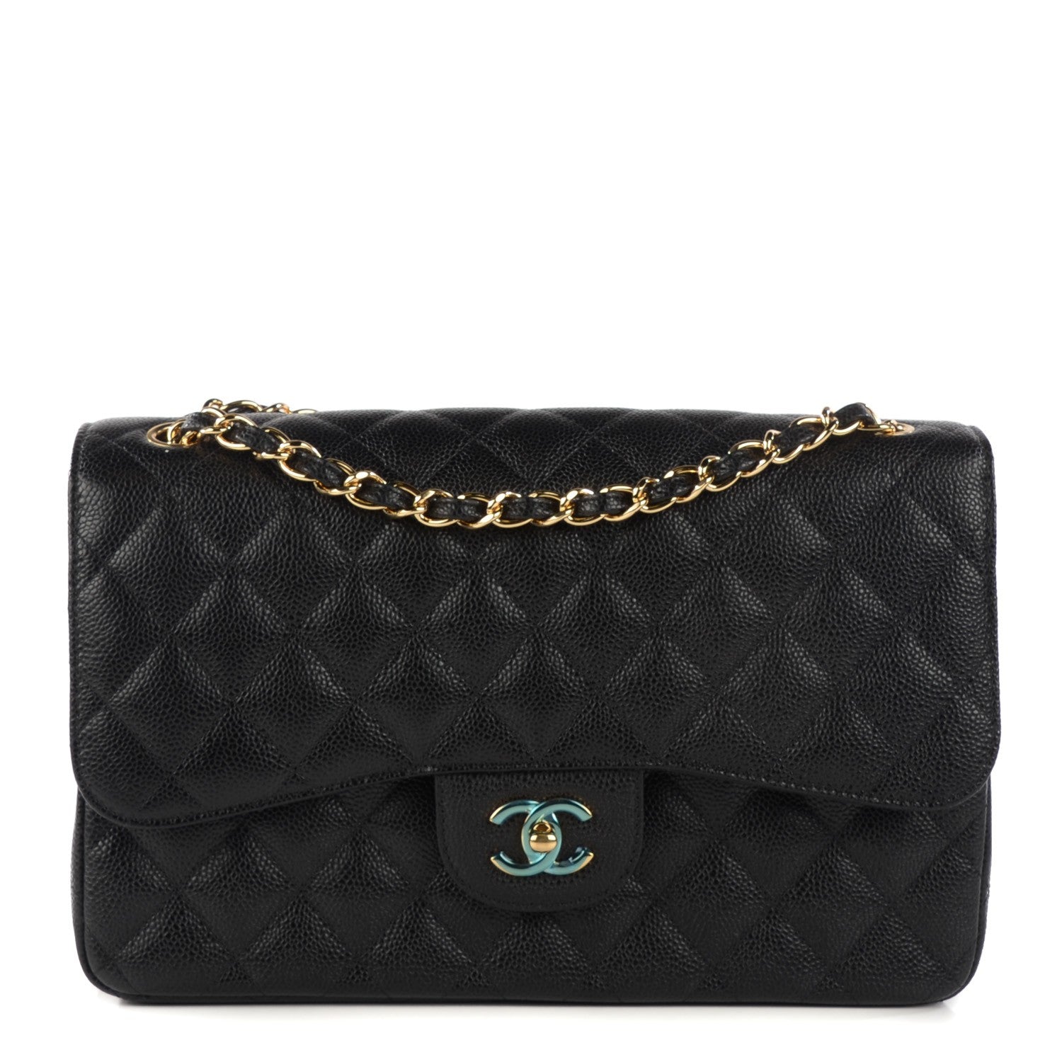 Chanel Caviar Quilted Jumbo Double Flap Black 1 of 8