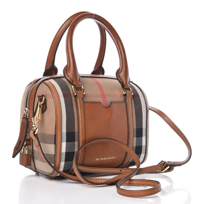 Burberry House Check Small Alchester Bowling Bag Brown 4 of 9