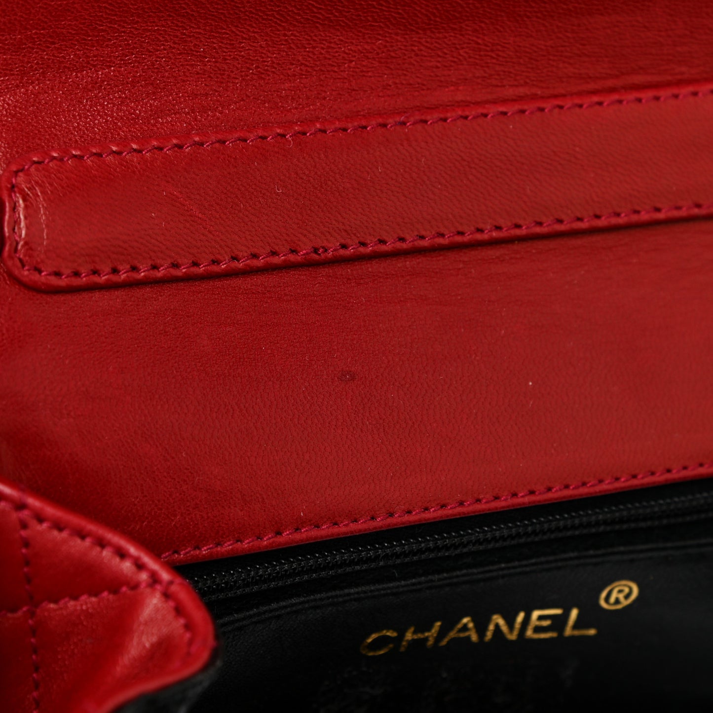 Lambskin Quilted Flap Tassel Camera Bag Red