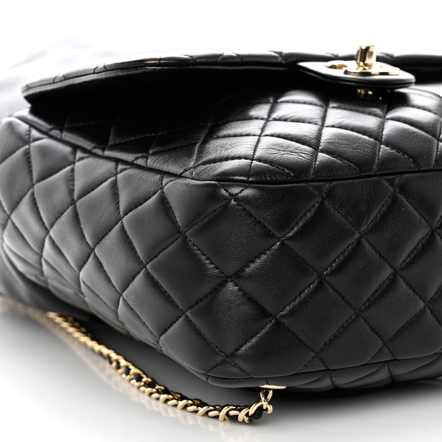 Lambskin Quilted Large In Seoul Backpack Black