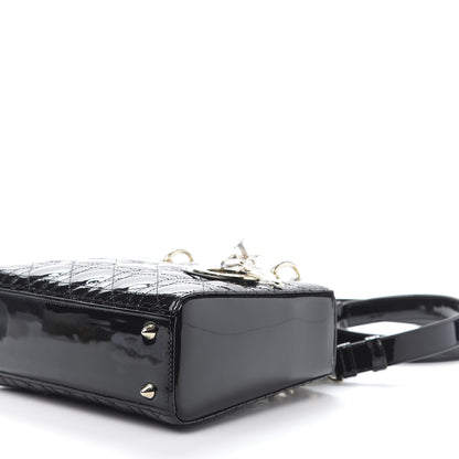 Christian Dior Patent Cannage Small Lady Dior Black 9 of 12