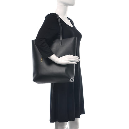 Saint Laurent Calfskin Medium Shopping Tote Black 2 of 17