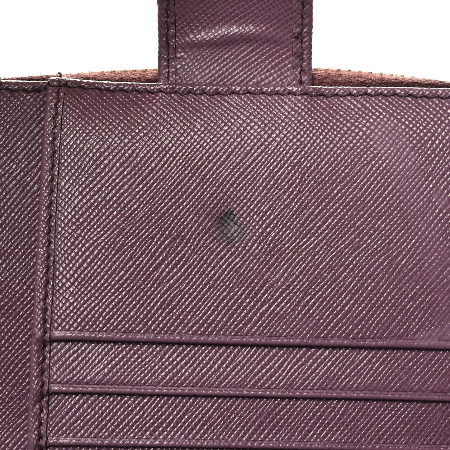 Saffiano Triangle Compact Zip Around Wallet Purple