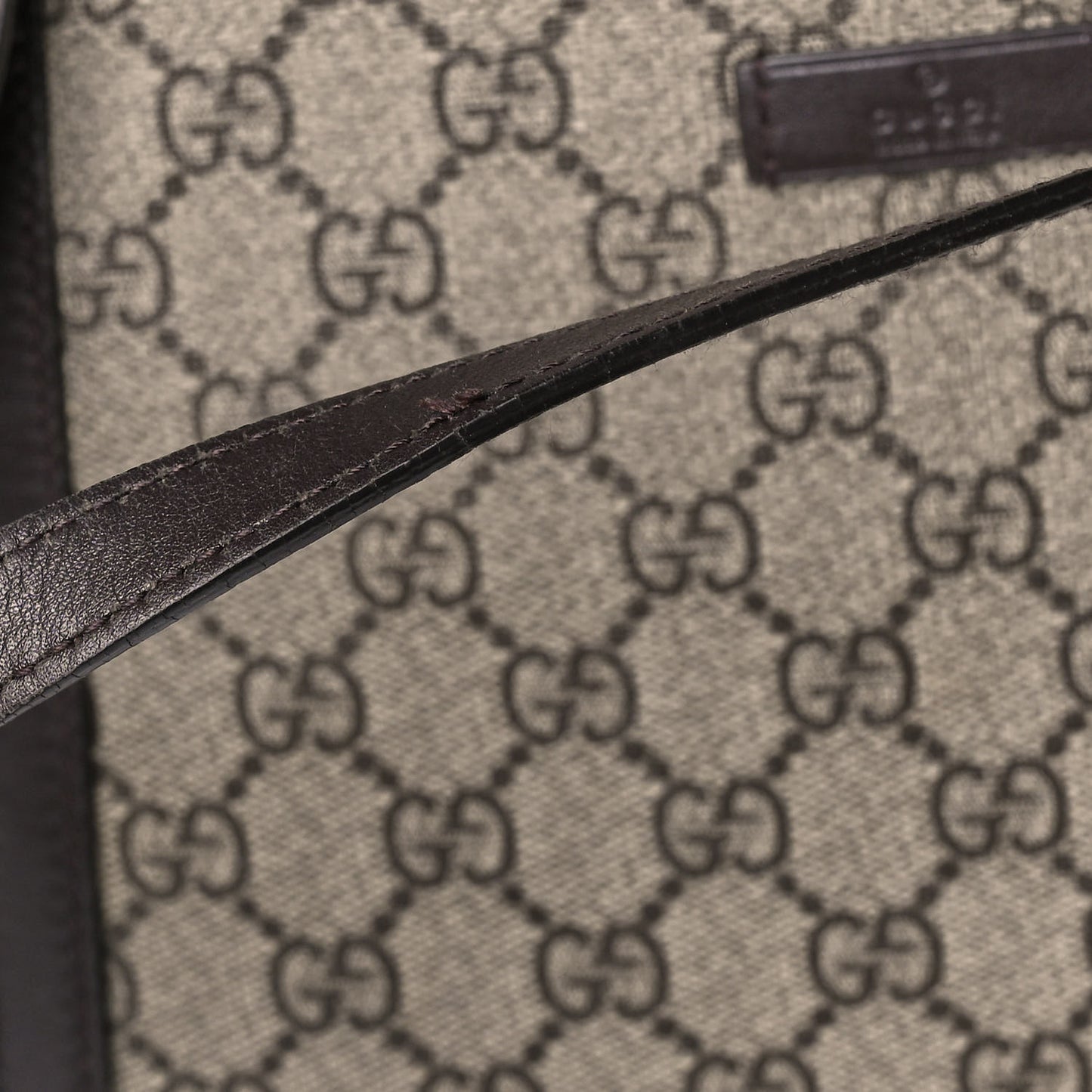 GG Supreme Monogram Medium Joy Tote Dark Brown