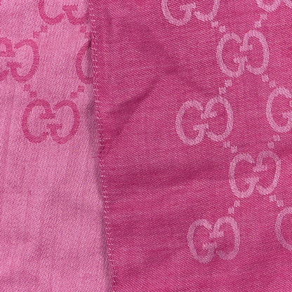 Gucci Wool Silk GG Monogram GGNat Scarf Roseate 4 of 4