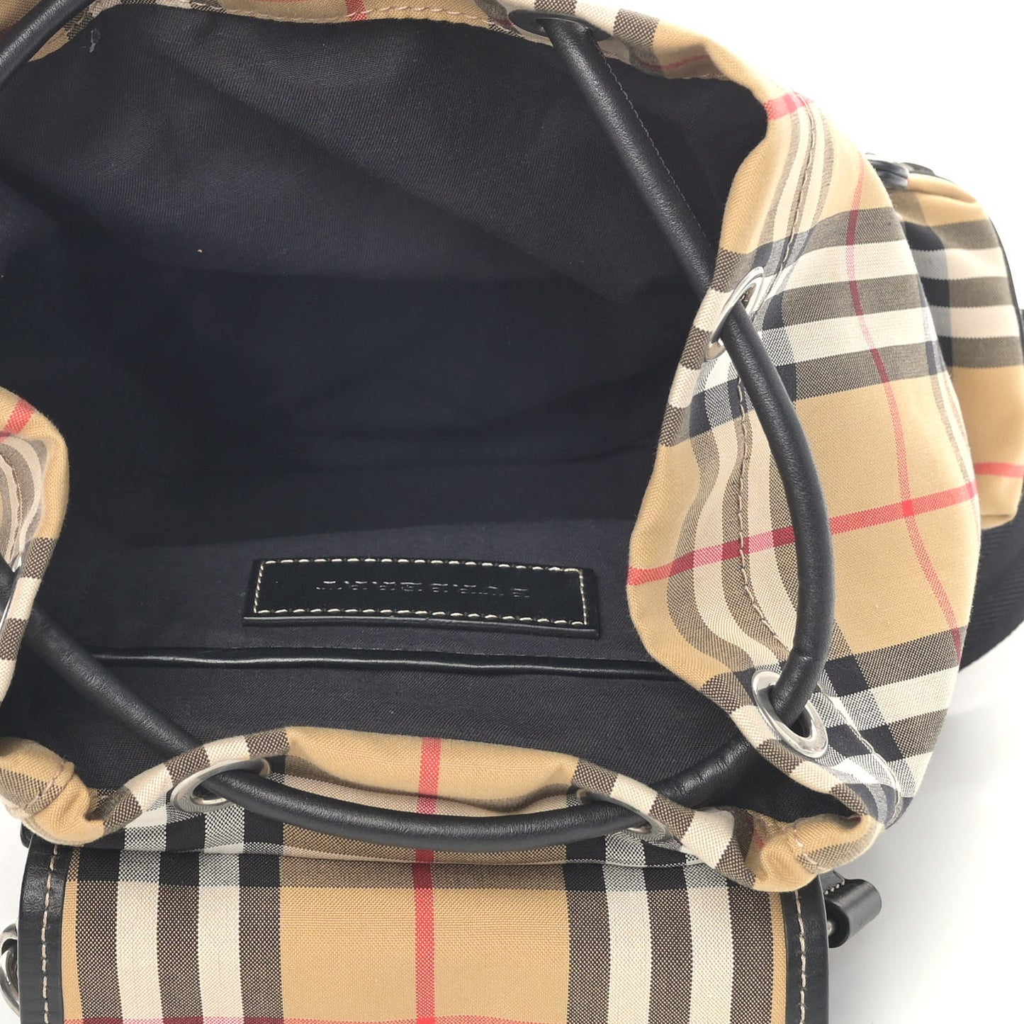Nylon Vintage Check Small Rucksack Backpack Antique Yellow