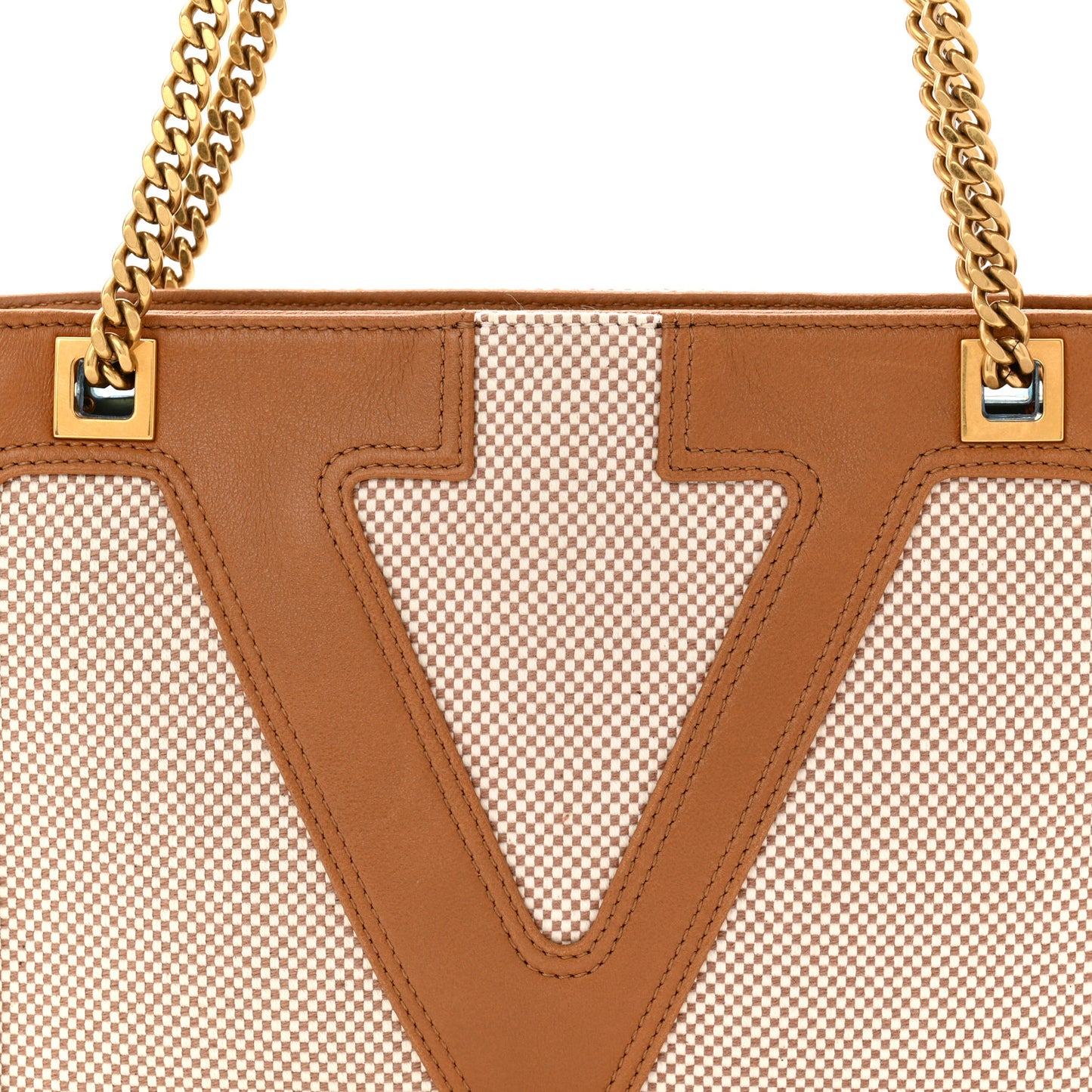 Nappa Canvas Small Viva Superstar Shopping Tote Natural Spice