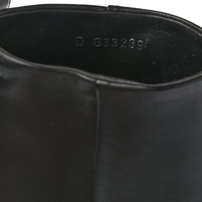 Chanel Lambskin Patent Cap Toe CC Ankle Boots 36 Black 9 of 11