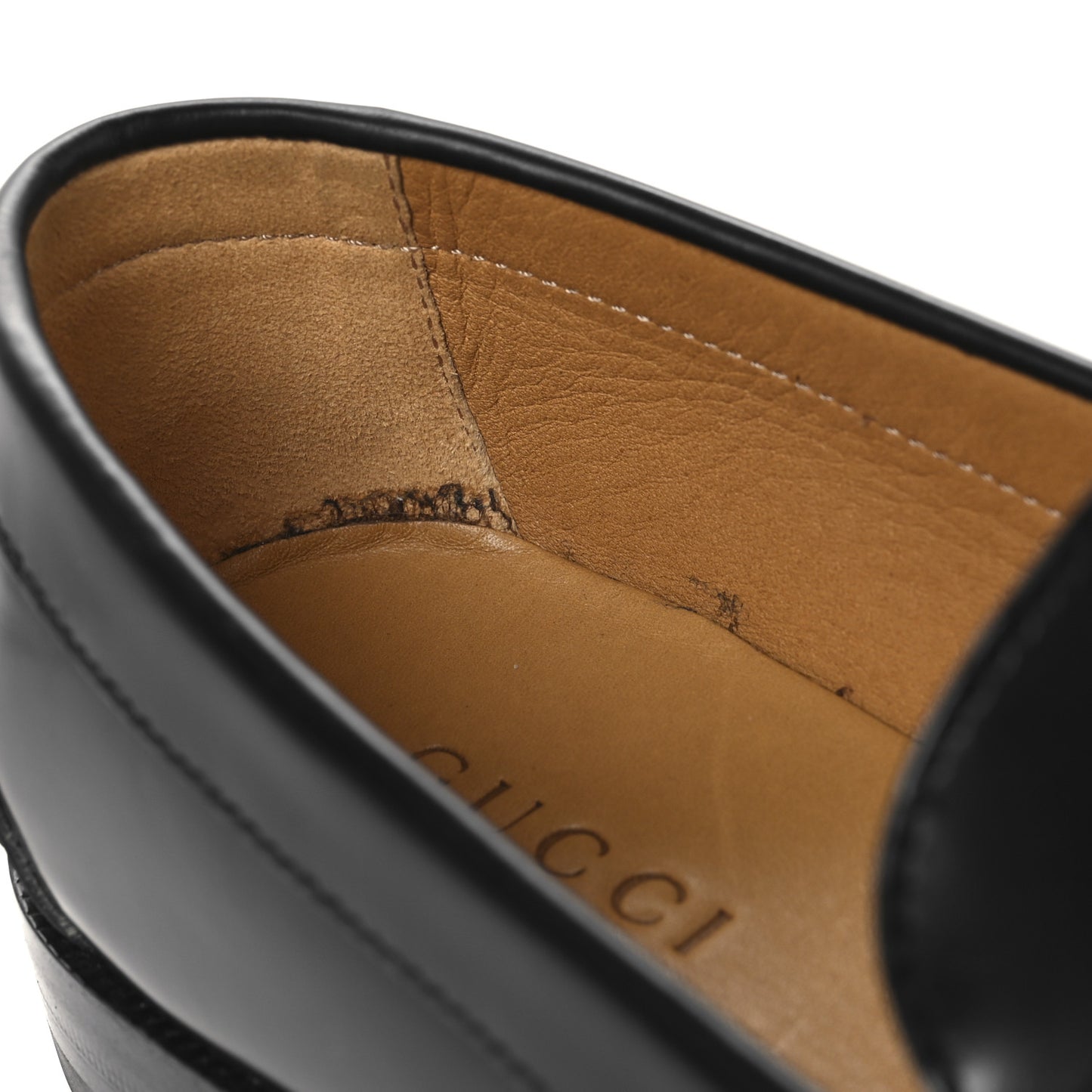 Calfskin Mens Interlocking G Millennial Ribot Loafers 8.5 Black