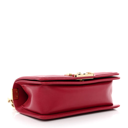 Chanel Lambskin Quilted Small Boy Flap Dark Pink 4 of 11