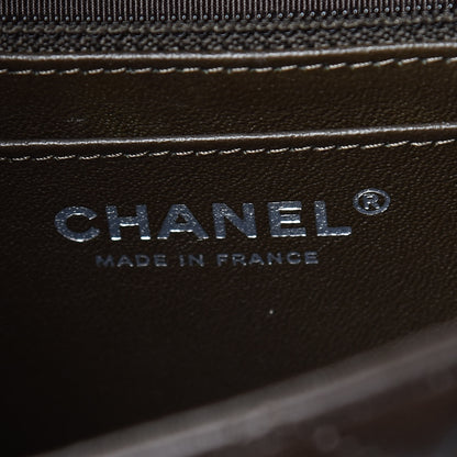 Chanel Lambskin Quilted Mini Rectangular Flap Dark Brown 6 of 17