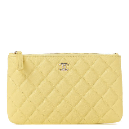 Chanel Caviar Quilted Small Pouch Light Yellow 1 of 10