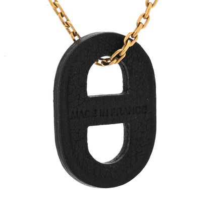 Hermes Swift O'Maillon Pendant Necklace Black 5 of 7