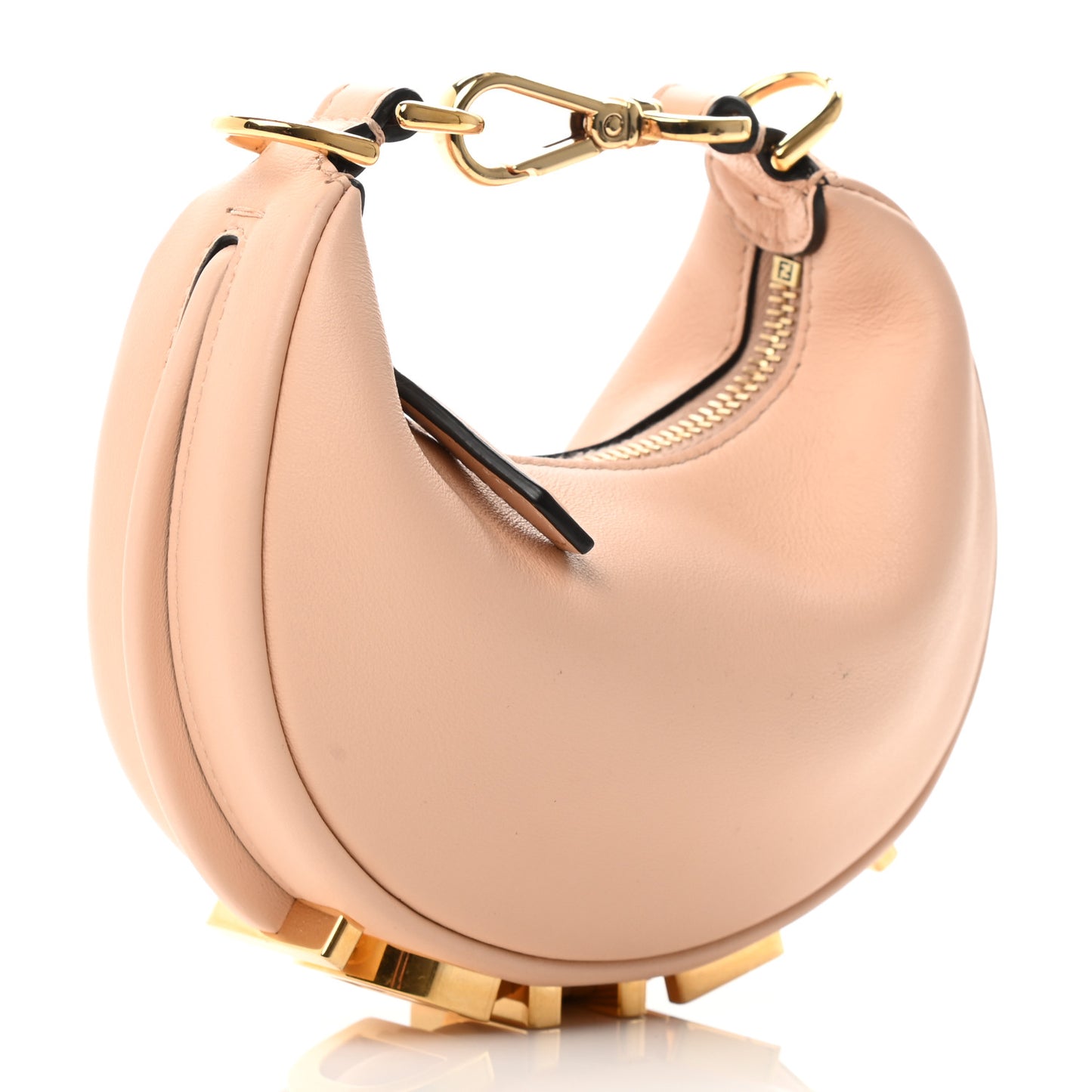 Vitello Grace Matte Nano Fendigraphy Hobo Charm Light Rose