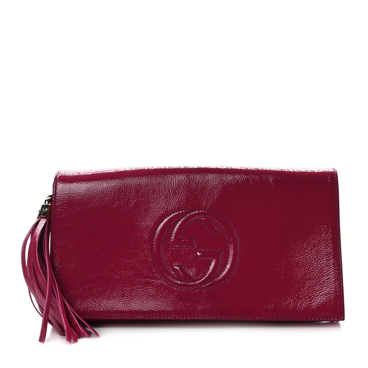 Soft Patent Medium Soho Clutch Bright Bougainvillea