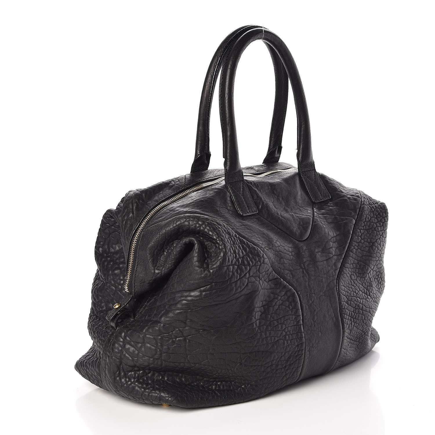 Saint Laurent Pebbled Lambskin Medium Easy Sac Black 3 of 13