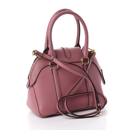 Burberry Derby Calfskin Small Milverton Satchel Mauve Pink 3 of 11