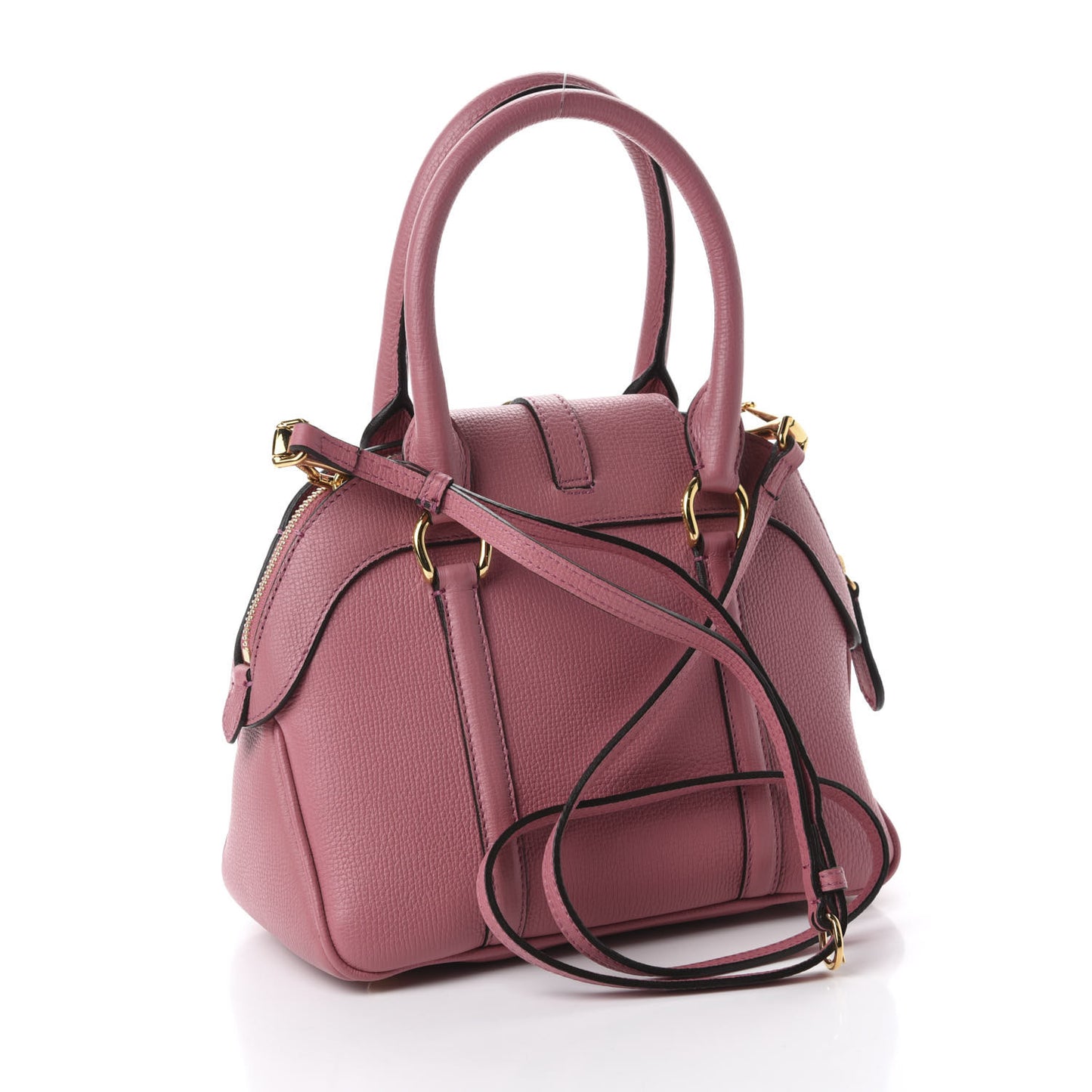Derby Calfskin Small Milverton Satchel Mauve Pink
