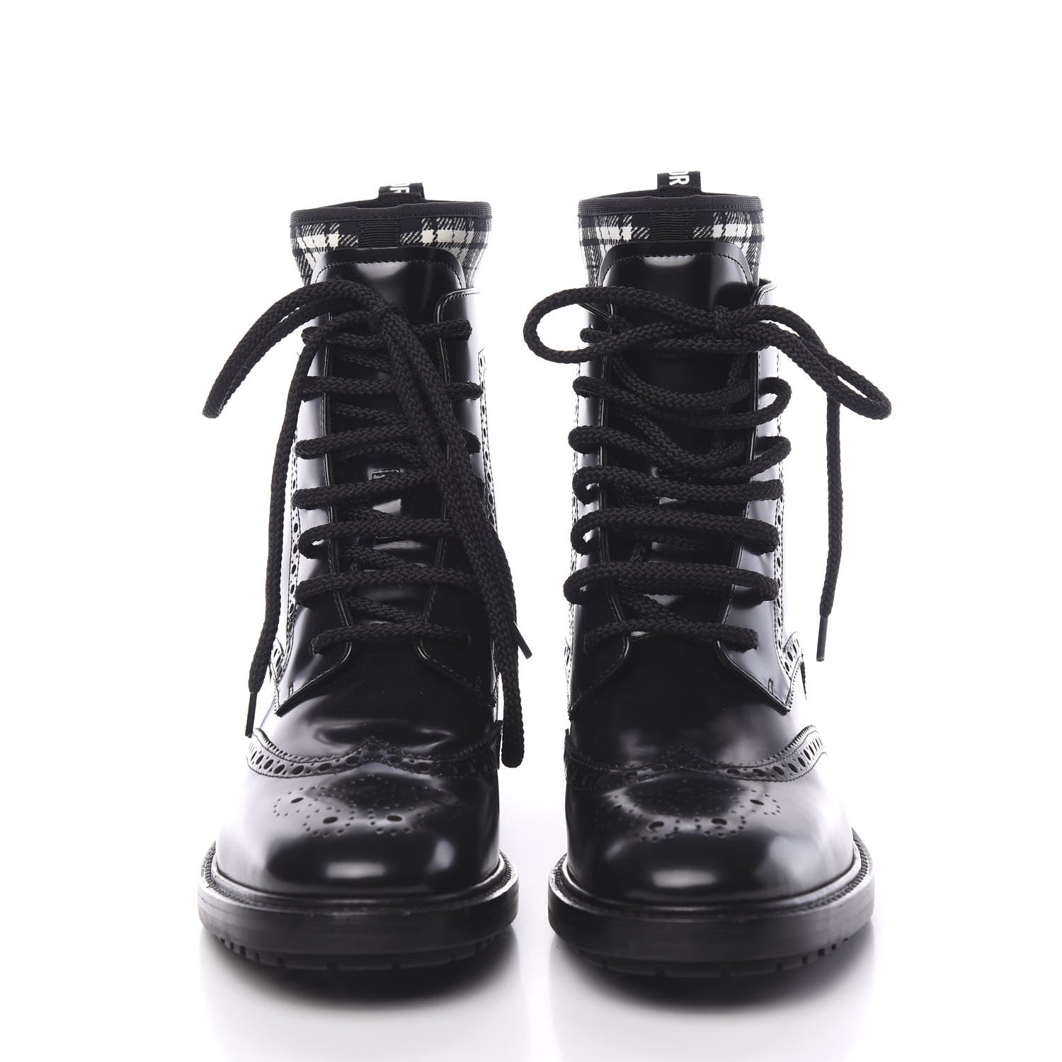Christian Dior Calfskin D-Order Low Boot 40 Black White 2 of 9