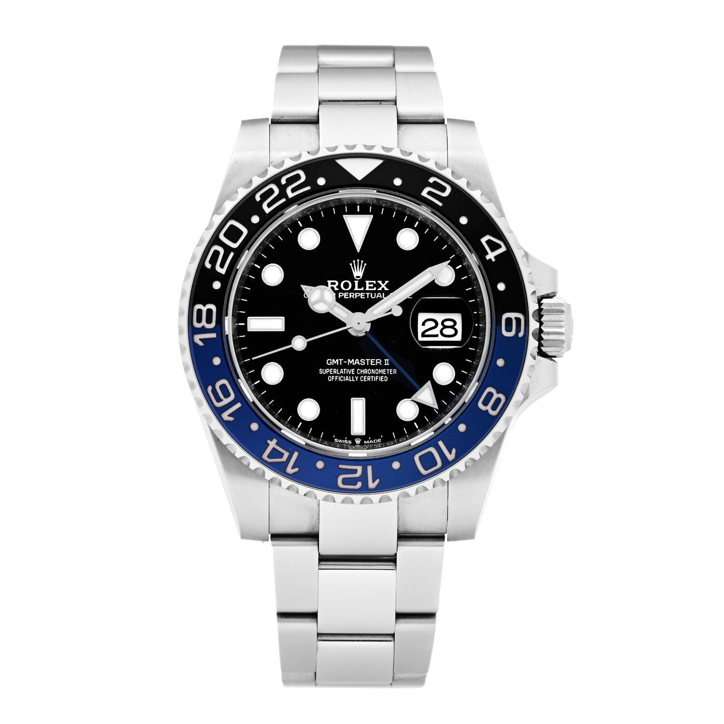 Stainless Steel 40mm Oyster Perpetual Date GMT Master II Batman Watch Black 116710BLNR