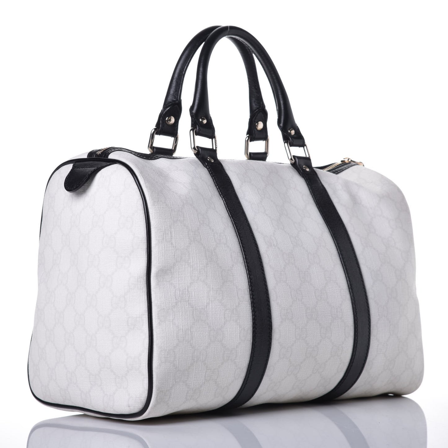 GG Plus Monogram Medium Joy Boston White Black