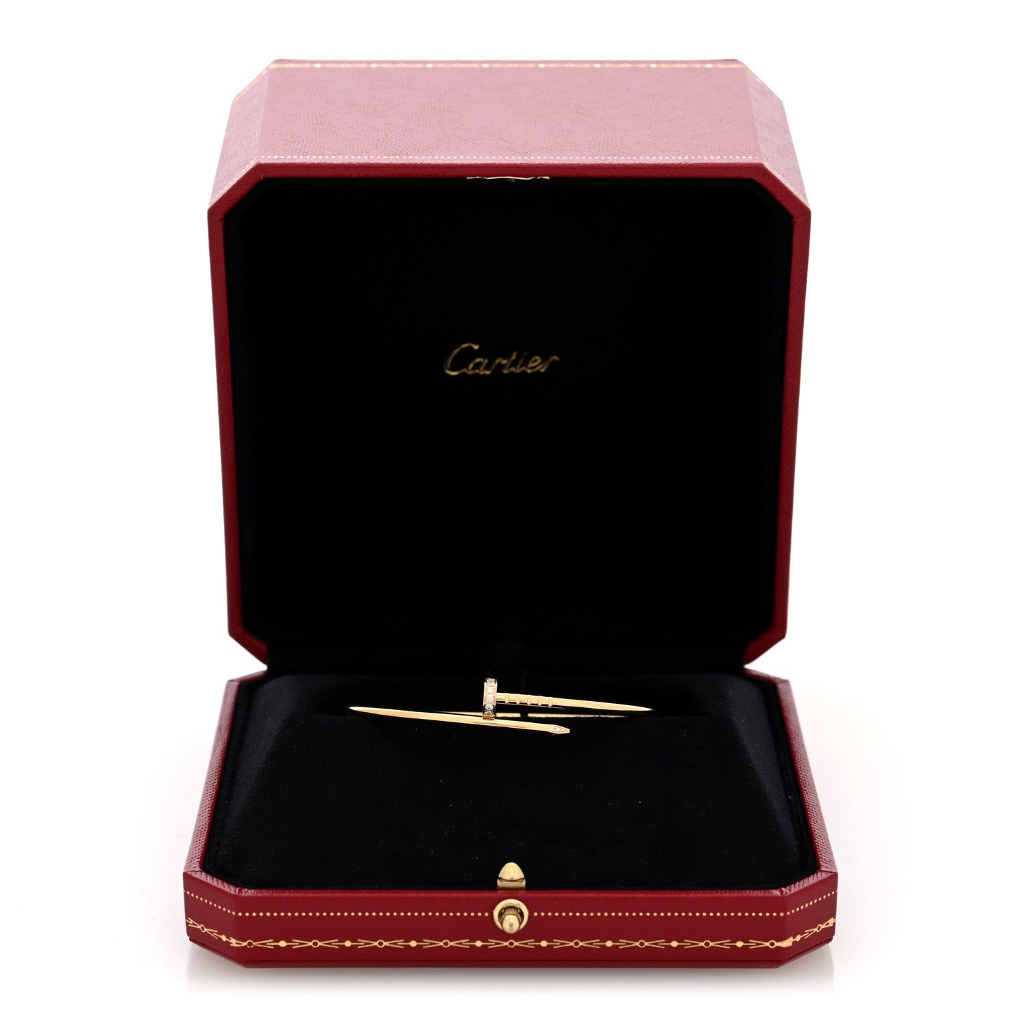 Cartier 18K Yellow Gold Diamond Small Juste Un Clou Bracelet 17 5 of 5