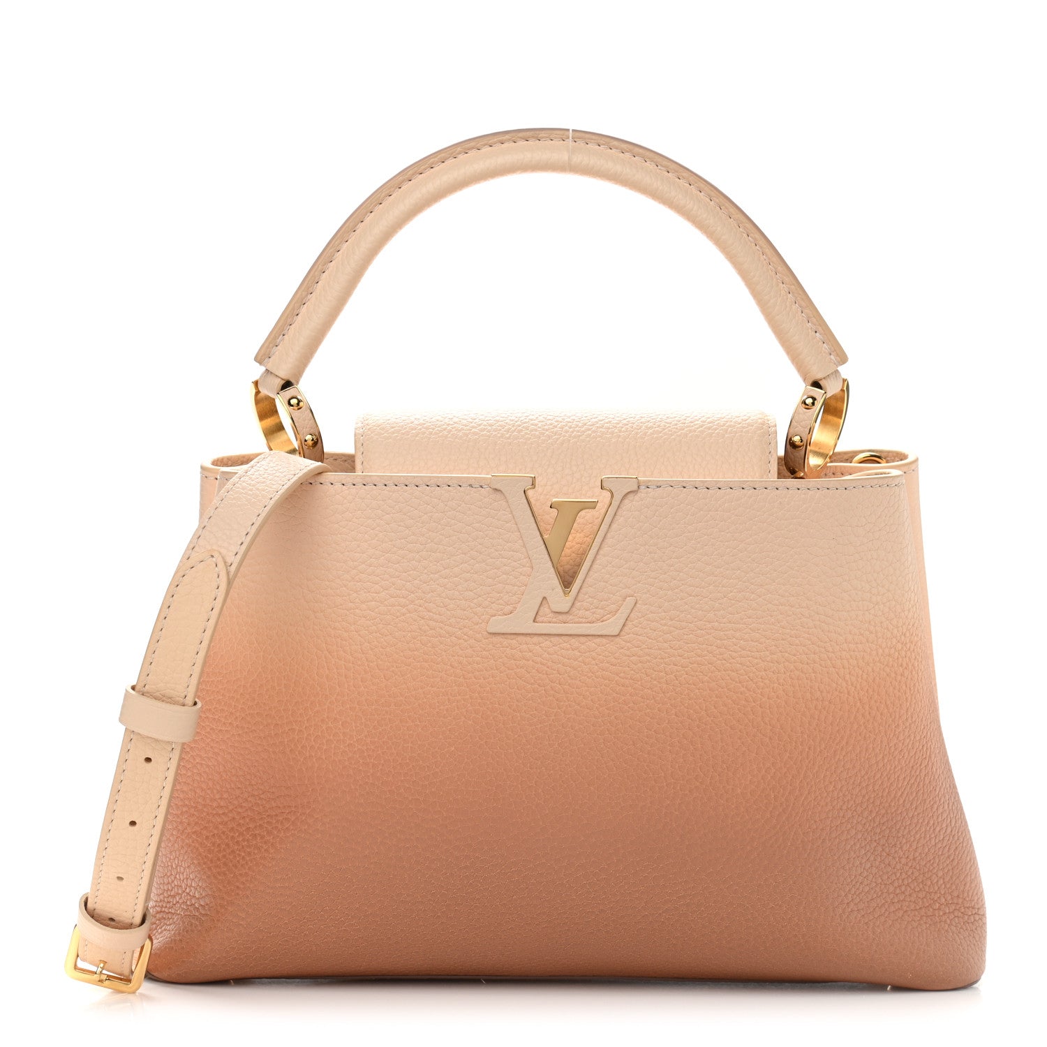 Louis Vuitton Taurillon Gradient Capucines PM Cloudy Creme 1 of 9