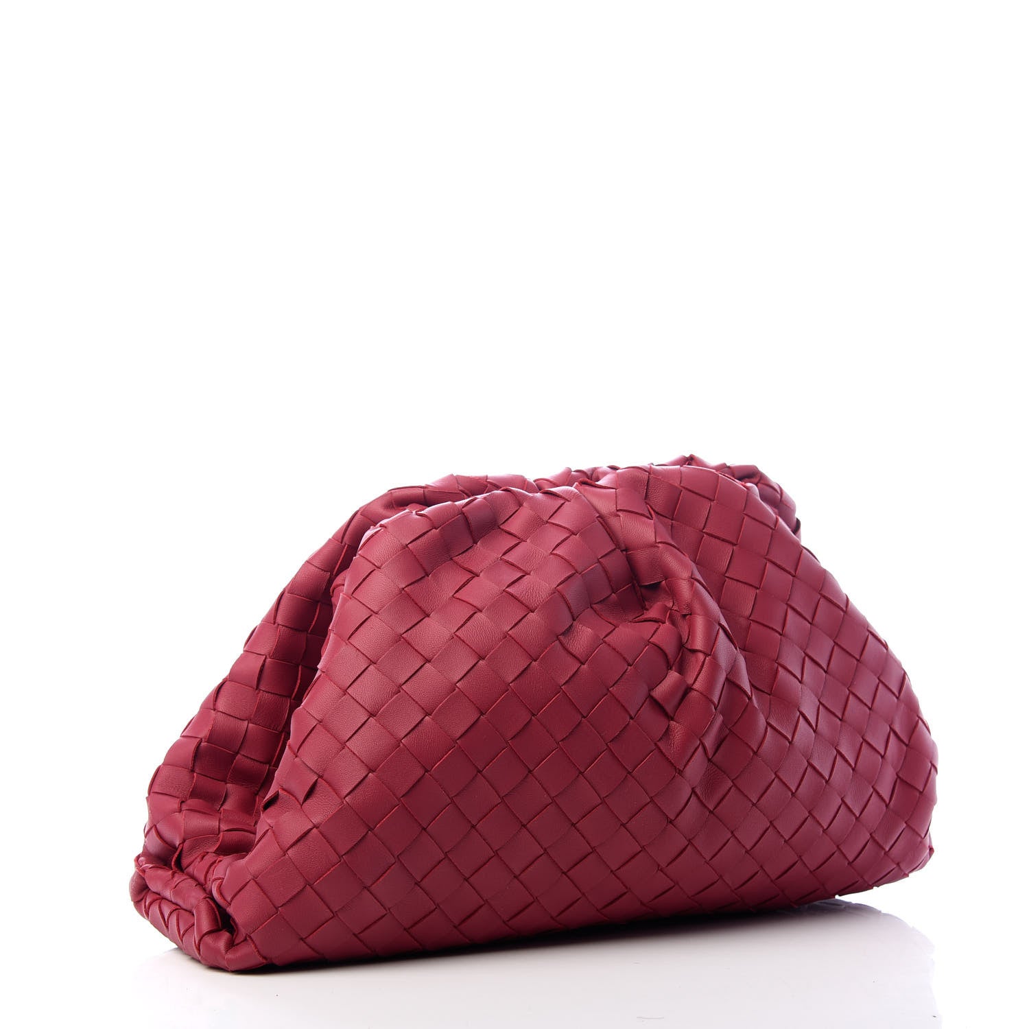 Bottega Veneta Nappa Maxi Intrecciato The Pouch Oversized Clutch Amaranto 3 of 9