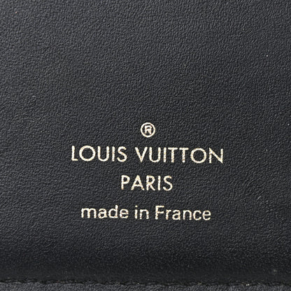 Louis Vuitton Monogram Flower Lock Compact Wallet Black 6 of 8