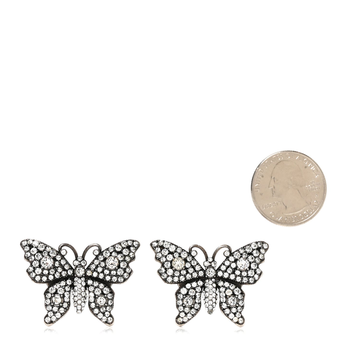 Crystal Butterfly Stud Earrings