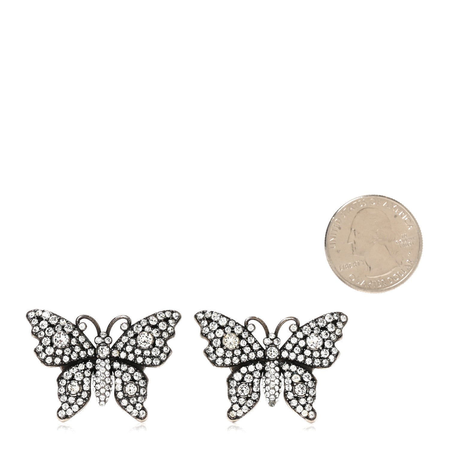 Gucci Crystal Butterfly Stud Earrings 2 of 5