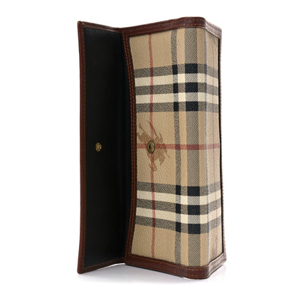Burberry Haymarket Check Penrose Continental Wallet Tan 11 of 13