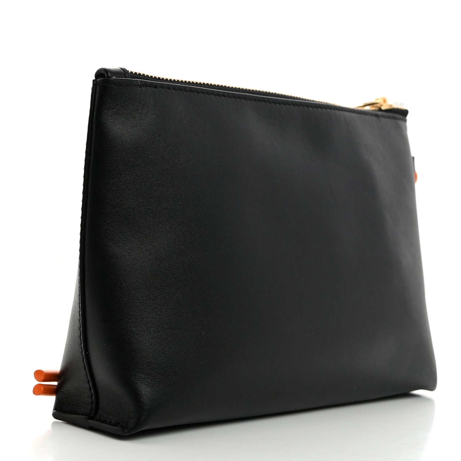 Loewe Calfskin Flamenco Knot Pouch Black Bright Orange 3 of 7