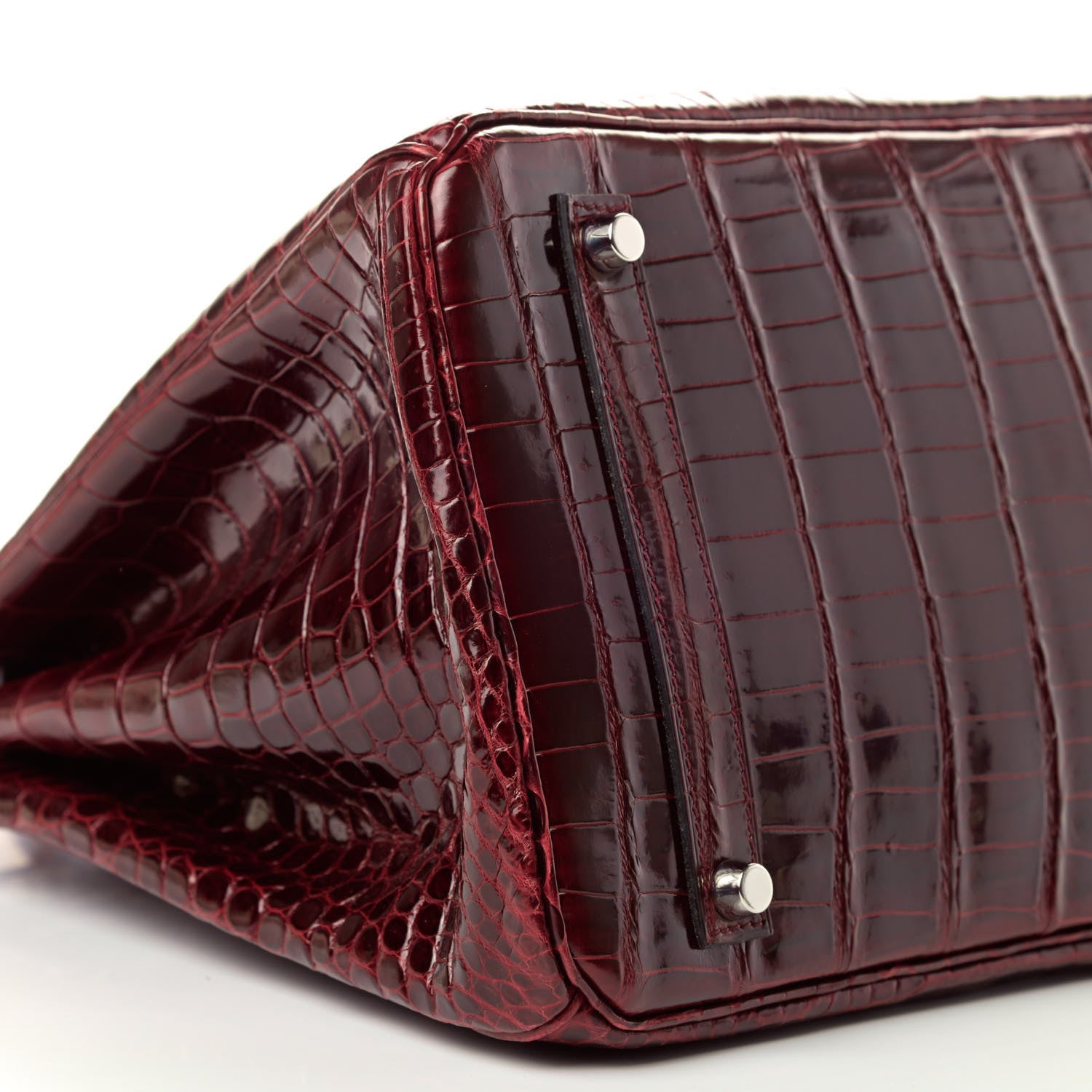 Hermes Shiny Porosus Crocodile Birkin 35 Rouge H 5 of 8