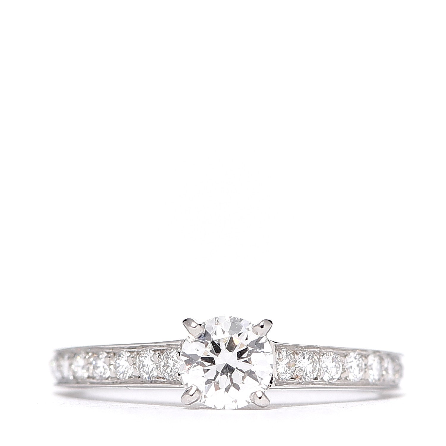 Cartier Platinum Diamond .40ct Solitaire 1895 Engagement Ring 49 4.75 1 of 5