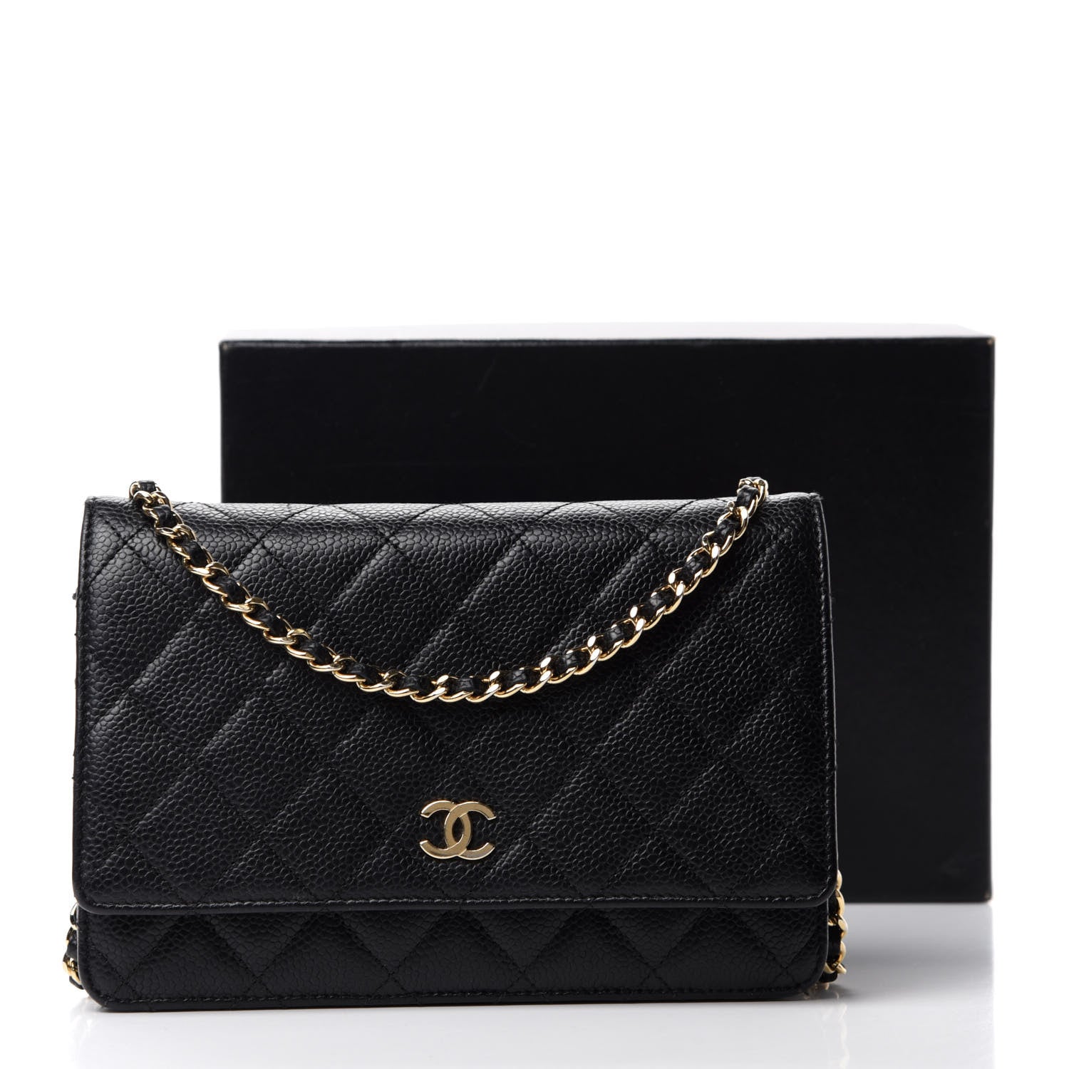 Chanel Caviar Quilted Wallet On Chain WOC Black 12 of 12