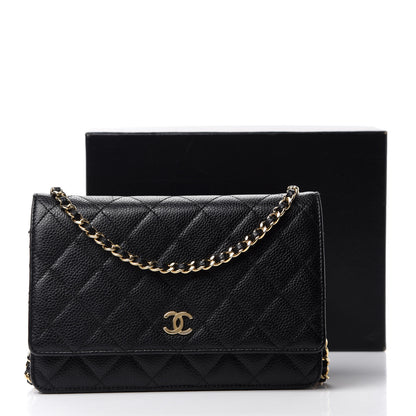 Chanel Caviar Quilted Wallet On Chain WOC Black 12 of 12