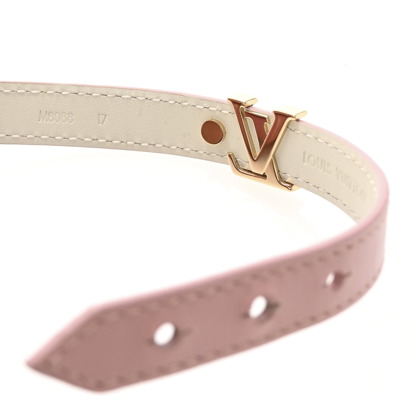 Calfskin Iconic Bracelet 17 Rose Poudre