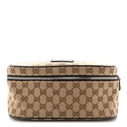 Gucci Monogram Dollar Calfskin Waist Pouch Beige Ebony Testa di Moro Marrone Scuro 1 of 10