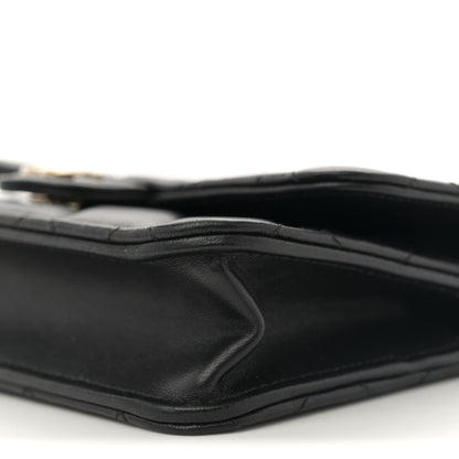 Chanel Lambskin Quilted Flap Phone Holder With Chain Black 10 of 12