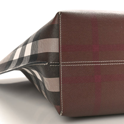 Burberry E-Canvas Check Medium Soft TB Tote Dark Birch Brown 7 of 8