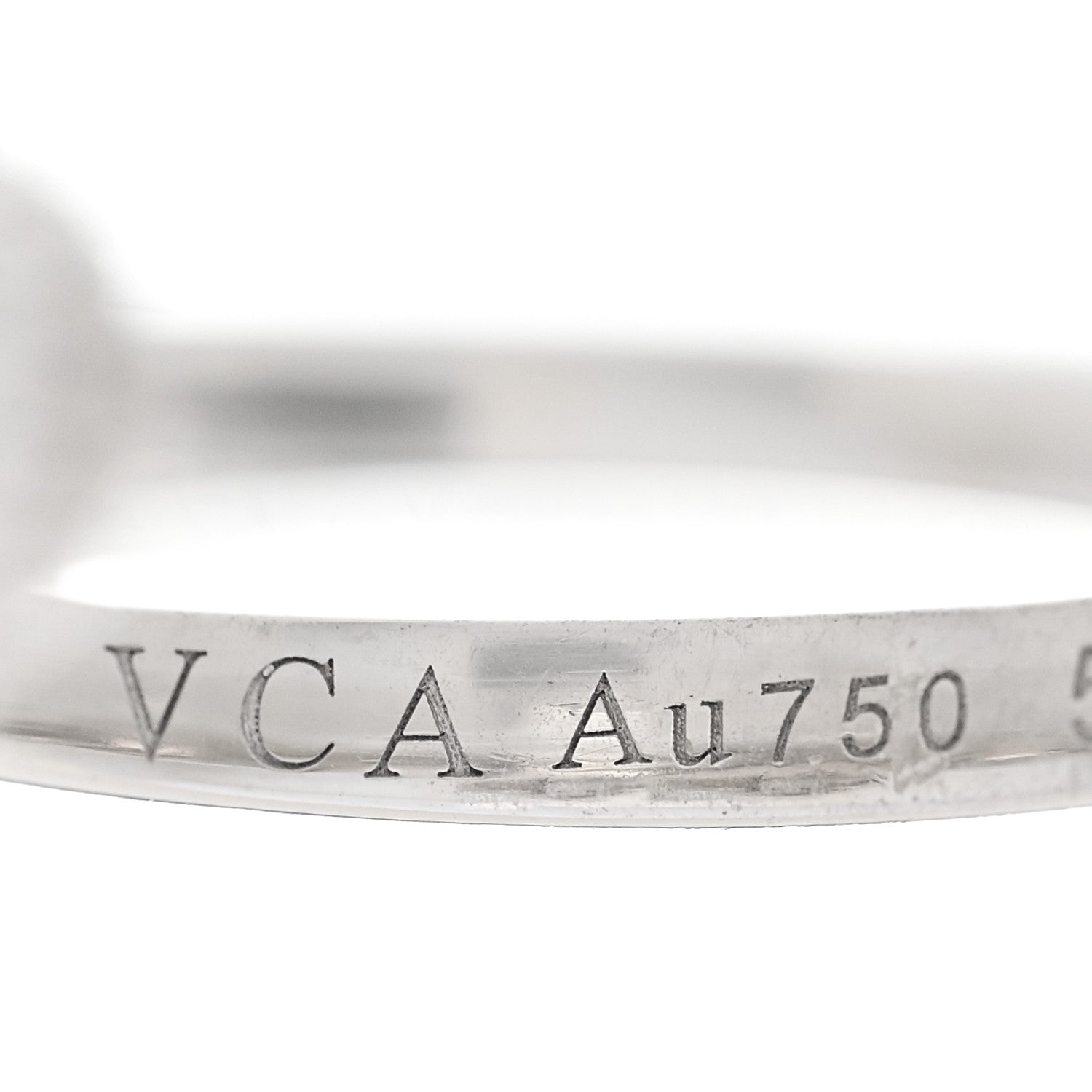Van Cleef & Arpels 18K White Gold Diamond Sweet Alhambra Ring 50 5.25 4 of 6