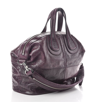 Givenchy Crackled Calfskin Medium Nightingale Aubergine 3 of 9