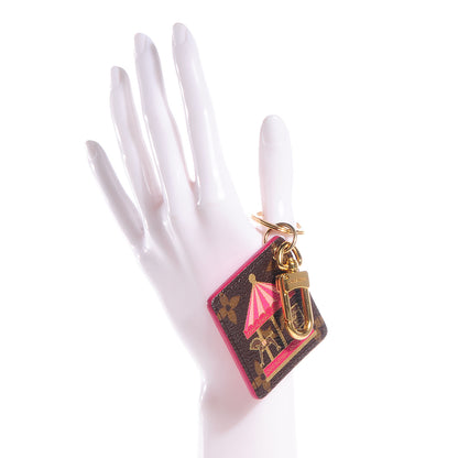 Louis Vuitton Monogram Illustre Carousel Bag Charm Key Ring Pink 2 of 8