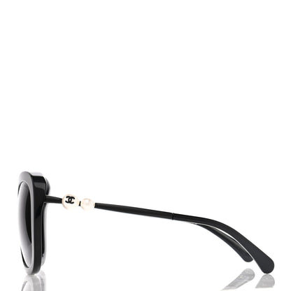 Chanel Acetate Butterfly Winter Pearl Sunglasses 5339-H Black 3 of 7