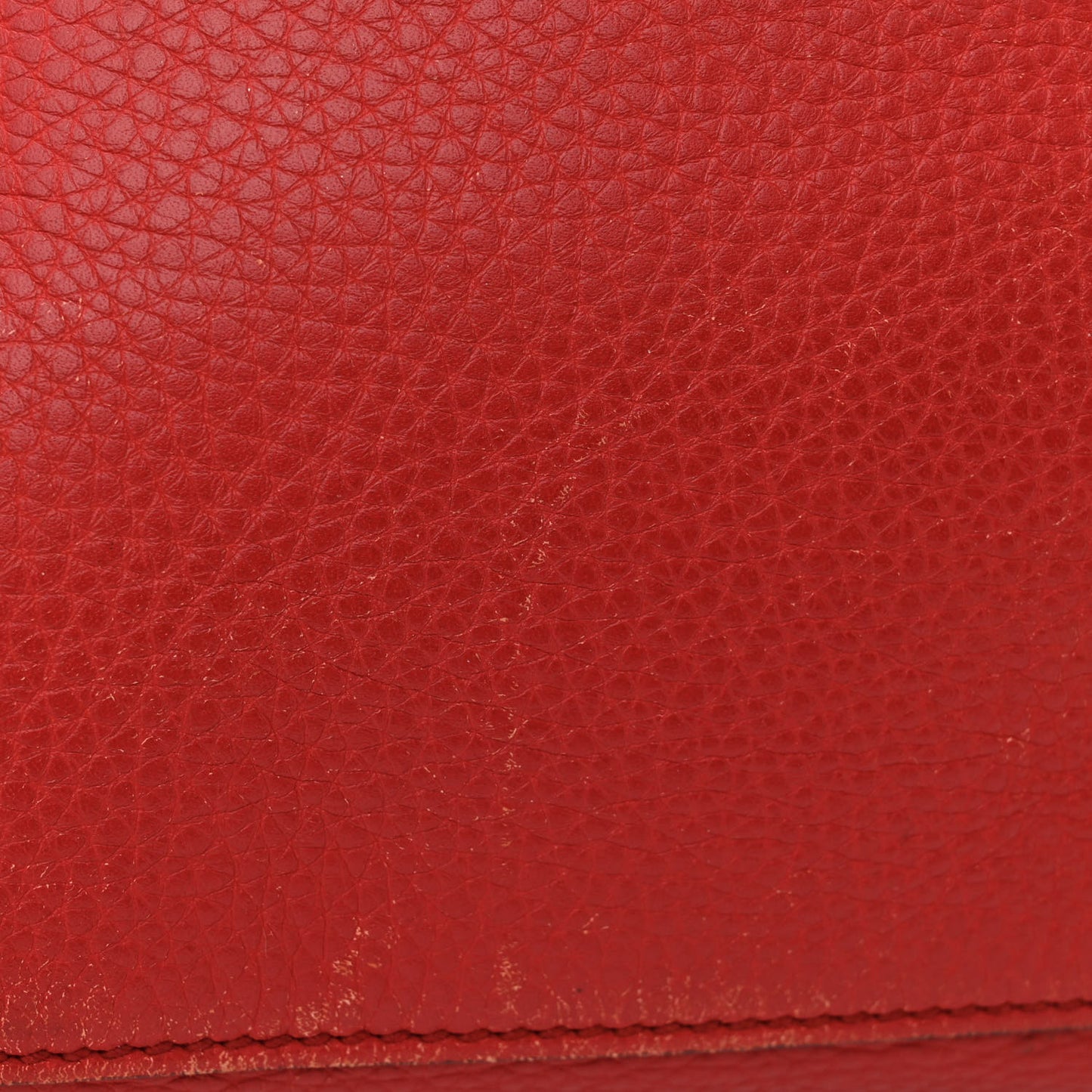 Pebbled Calfskin Medium Soho Chain Shoulder Bag Sun Orange