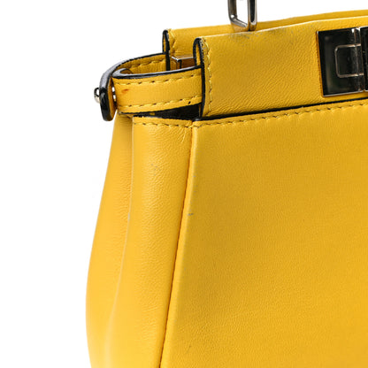 Fendi Shiny Nappa Micro Peekaboo Iconic Satchel Sunflower 22 of 26