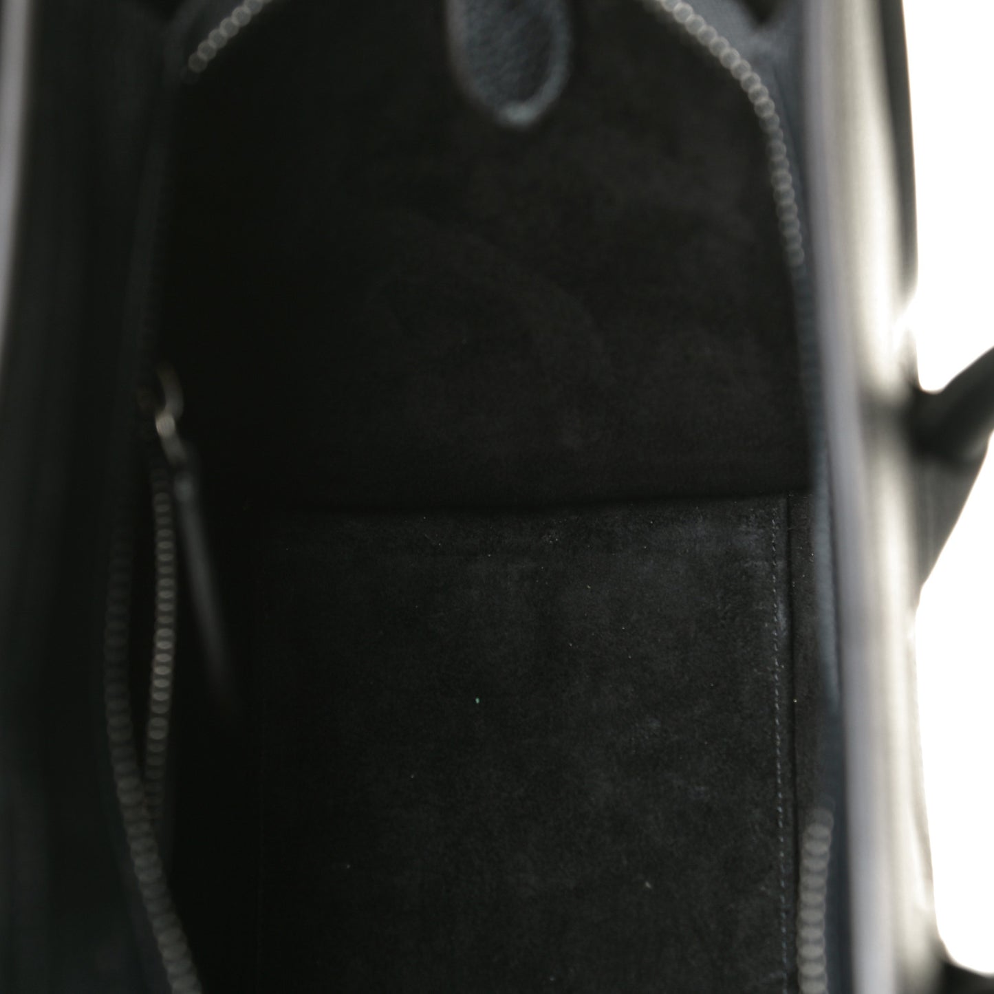 Drummed Calfskin Micro Luggage Black
